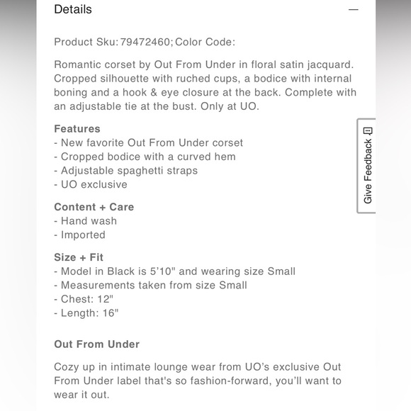 Urban Outfitters Out From Under Devon Satin Corset - Picture 5 of 11